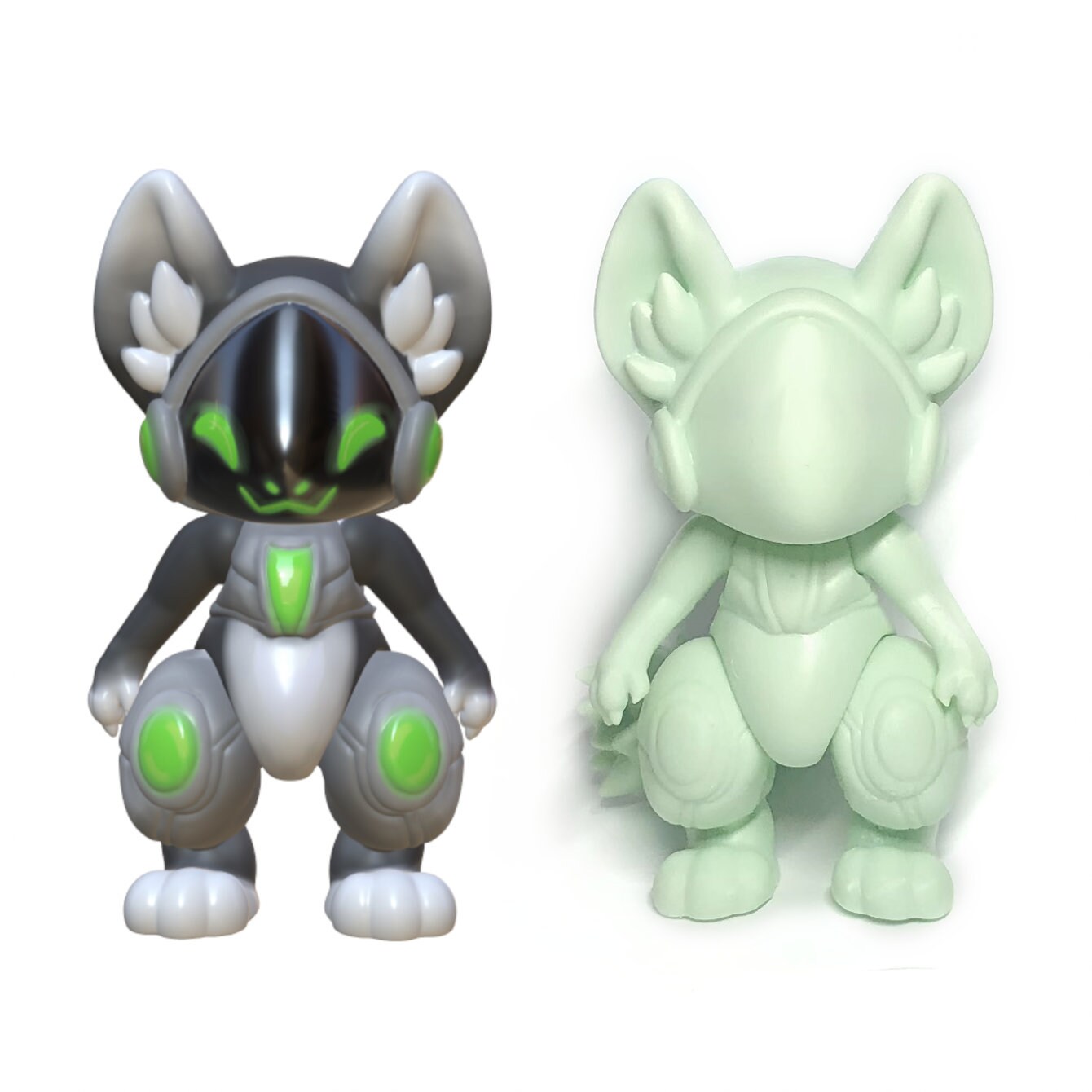 Protogen toy, plush Proto, poseable art doll, protogen