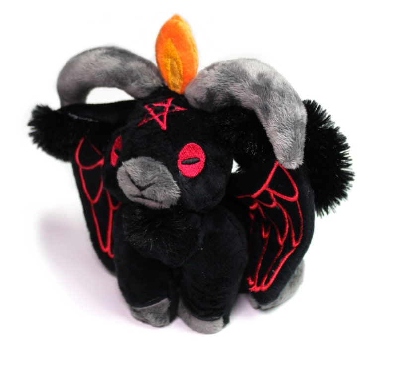 Baphomet Sitting Plush Kawaii Occult Demon Plushie Cute Satanic Stuffed Animal Art Doll 