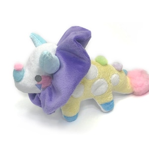 Funceratops Clown Triceratops Plushie Kawaii Tiny Plush Cute Fluffy Pastel Circus Clowncore image 3