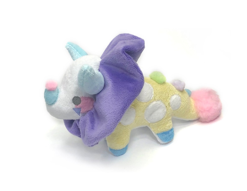 Funceratops Clown Triceratops Plushie Kawaii Tiny Plush Cute Fluffy Pastel Circus Clowncore image 3