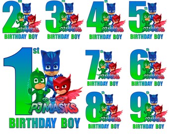 Download Pj Masks Birthday Svg Etsy