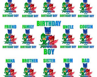 Download Pj Masks Birthday Svg Etsy