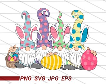 Easter Gnome Svg Etsy