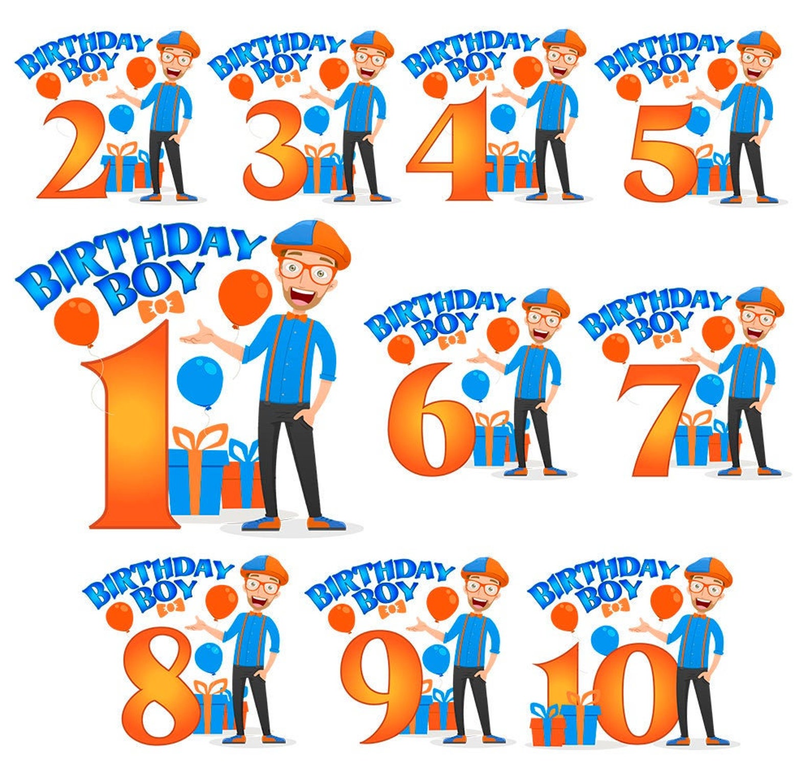 Free Blippi Birthday Banner Printables