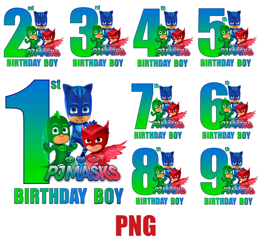 Pj Masks Svg Pj Masks Birthday Pj Masks Clipart Pj Masks Etsy Images