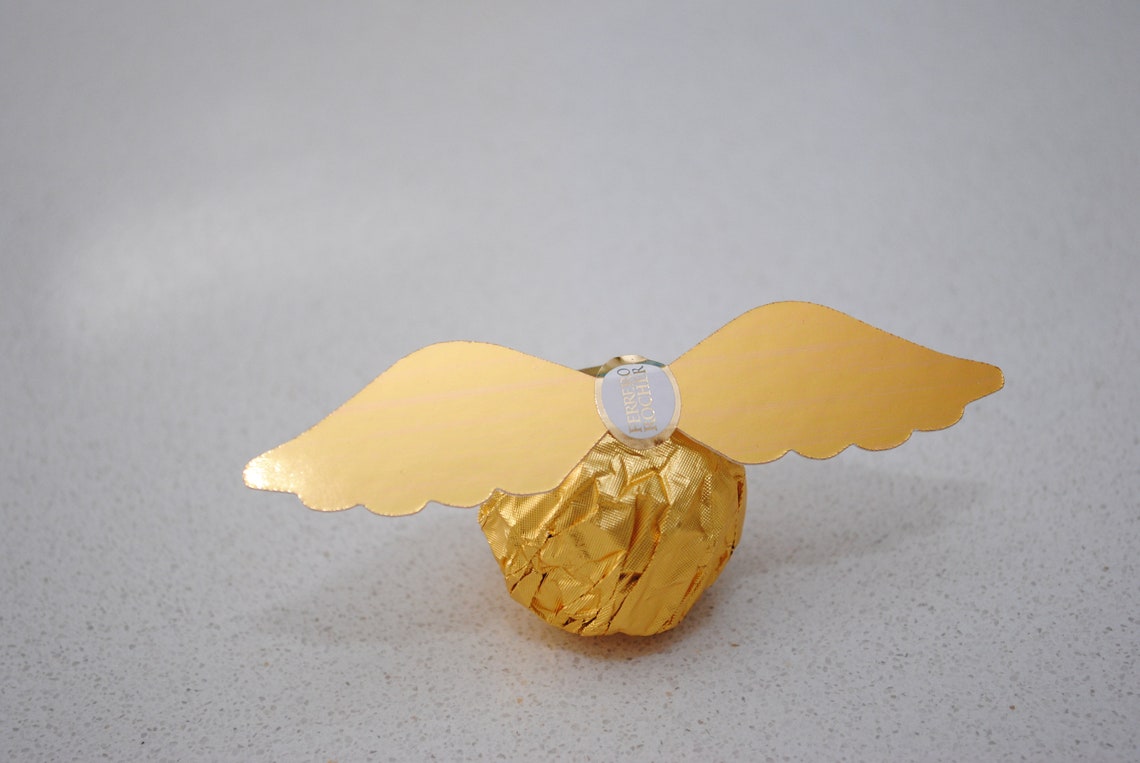 Harry Potter Golden Snitch Wing Tags Ferrero Rocher - Etsy