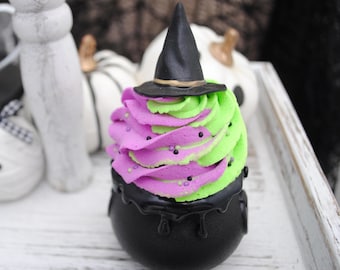 Witches Brew Cauldron Fake Cupcake - Halloween Tier Tray Decor, Hocus Pocus, Magic.Spells.Potion