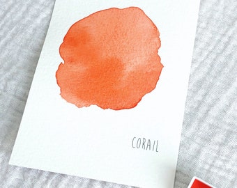 Coral artisanal watercolor