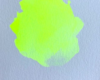 Handcrafted watercolor Neon yellow