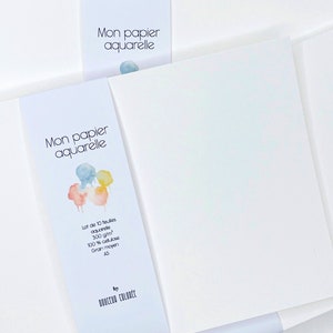 Set of 10 watercolor sheets