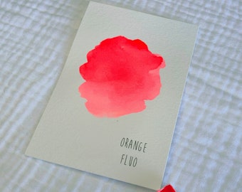 Neon Orange Artisan Watercolor