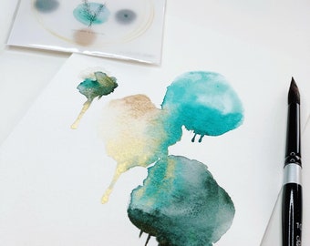 Aquarelle artisanale mini Set Opalines