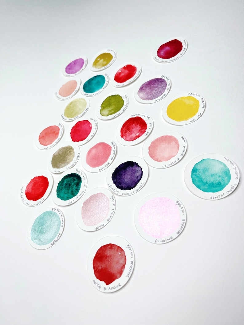 Artisanal watercolor 1/4 half pans image 2