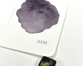 Handmade watercolor Caviar