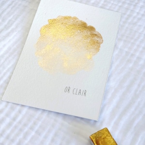 Handmade watercolor Light gold