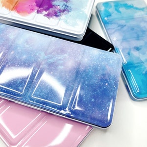 Metal box for watercolors, 48 half-pans