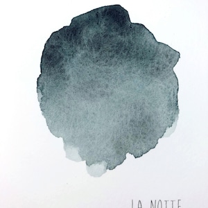 Handgefertigtes Aquarell La notte