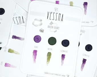 Handmade watercolor mini set Vessna