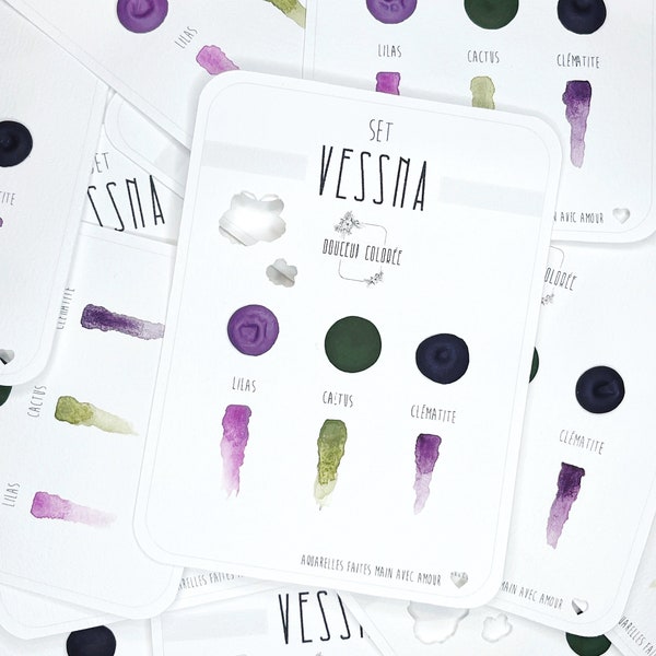 Handmade watercolor mini set Vessna