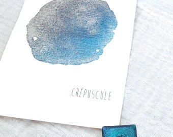 Aquarelle artisanale Crépuscule