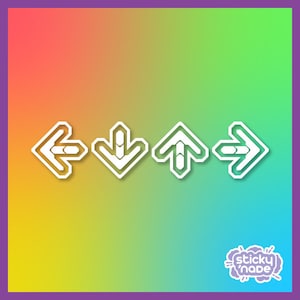 Dance Dance Revolution Arrows Decal Set