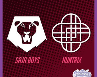 Logotipos de Huntrix y Saja Boys - Calcomanías inspiradas en KDH