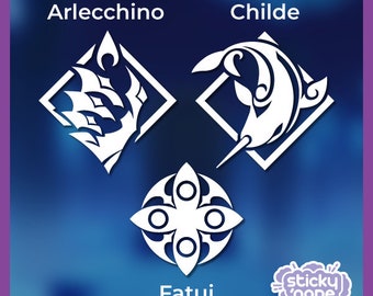 Constelación/Logotipo de Fatui - Calcomanía de impacto Genshin