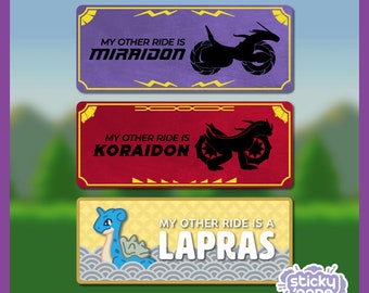 Mi otro viaje es... Pegatina para el parachoques de Pokémon