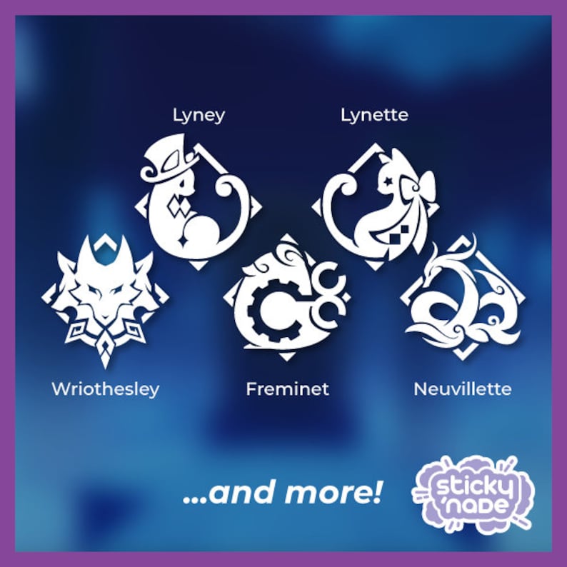 Fontaine Character Constellation - Genshin Impact Decal - Etsy