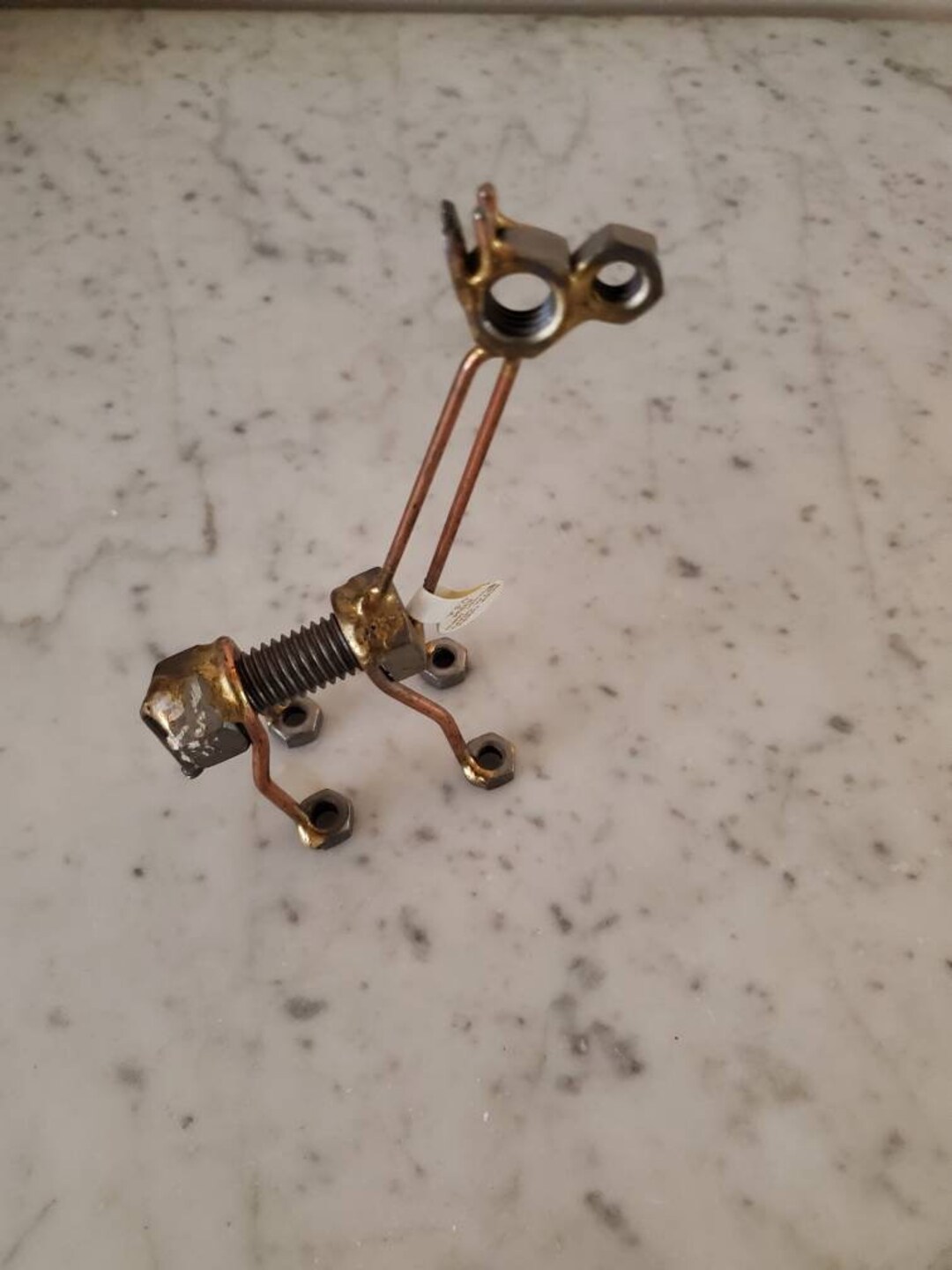 Metal Craft Recycled Nuts and Bolts Giraffe Figurine Sculpture Etsy