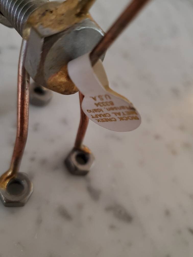 Metal Craft Recycled Nuts and Bolts Giraffe Figurine Sculpture Etsy