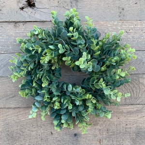Eucalyptus Wreath, Spring Wreath, Mini Wreath, Candle Wreath, Small Wreath, Greenery Wreath, Farmhouse Wreath, Candle Ring Wreath