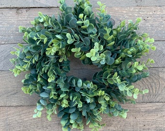 Eucalyptus Wreath, Spring Wreath, Mini Wreath, Candle Wreath, Small Wreath, Greenery Wreath, Farmhouse Wreath, Candle Ring Wreath