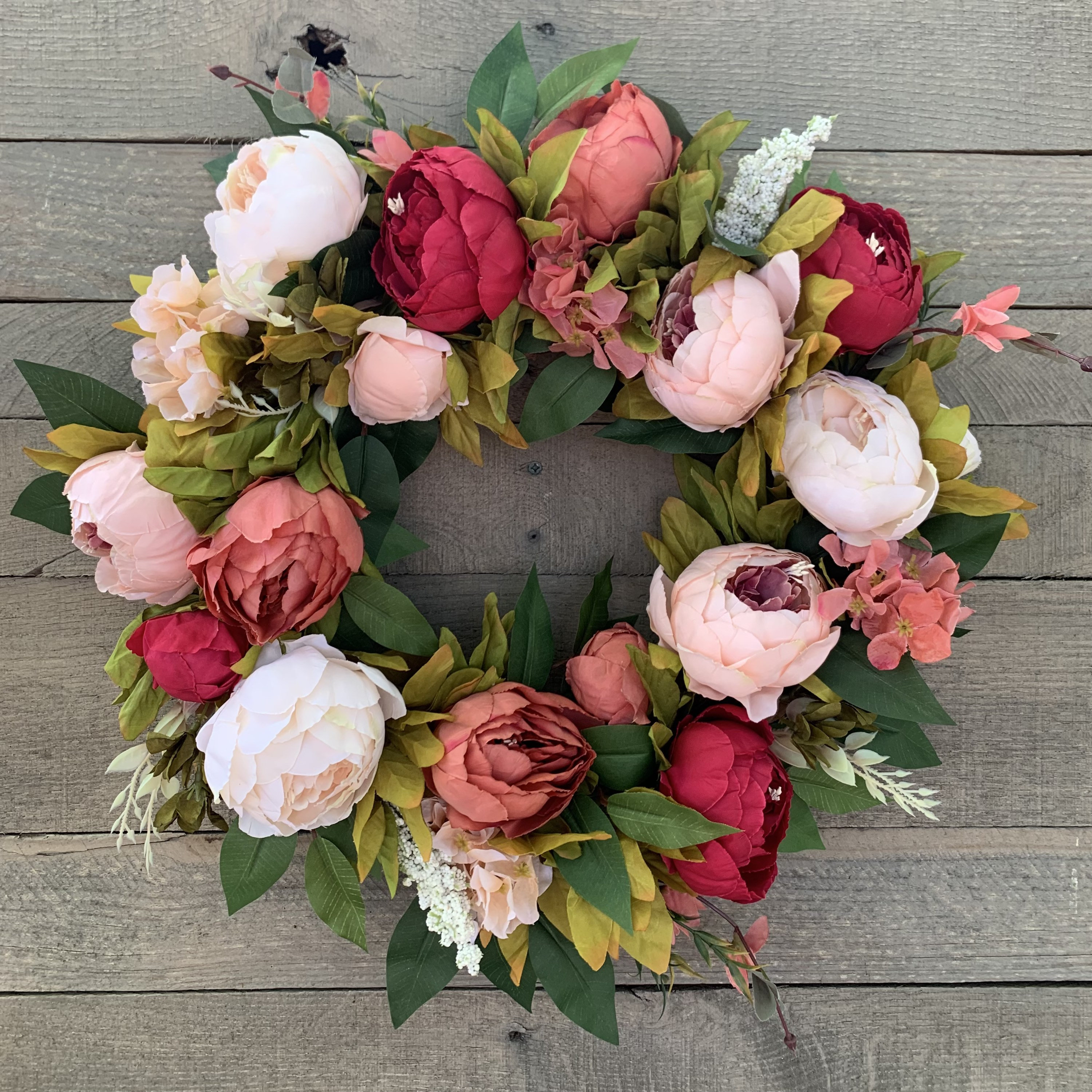 Peony Wreath for Front Door Summer Wreath Pink Valentine Peony