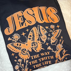 Jesus the Way the Truth the Life Shirt, Christian Tee, Christian Comfort Colors Shirt, Jesus Lovers Gift, Baptism Gift, Women's Bible Shirt