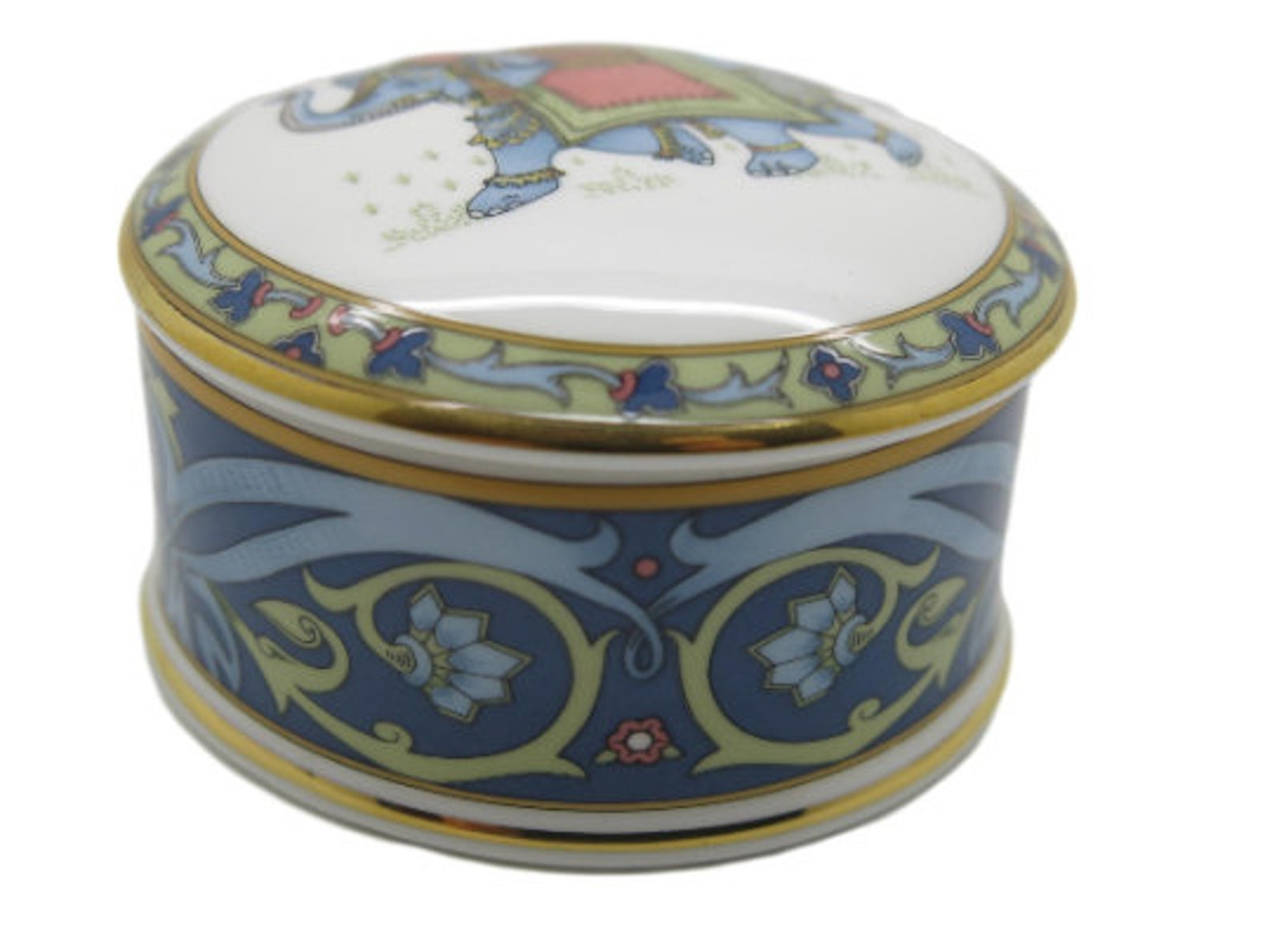 Wedgwood Blue Elephant Trinket Box First Quality Made in England