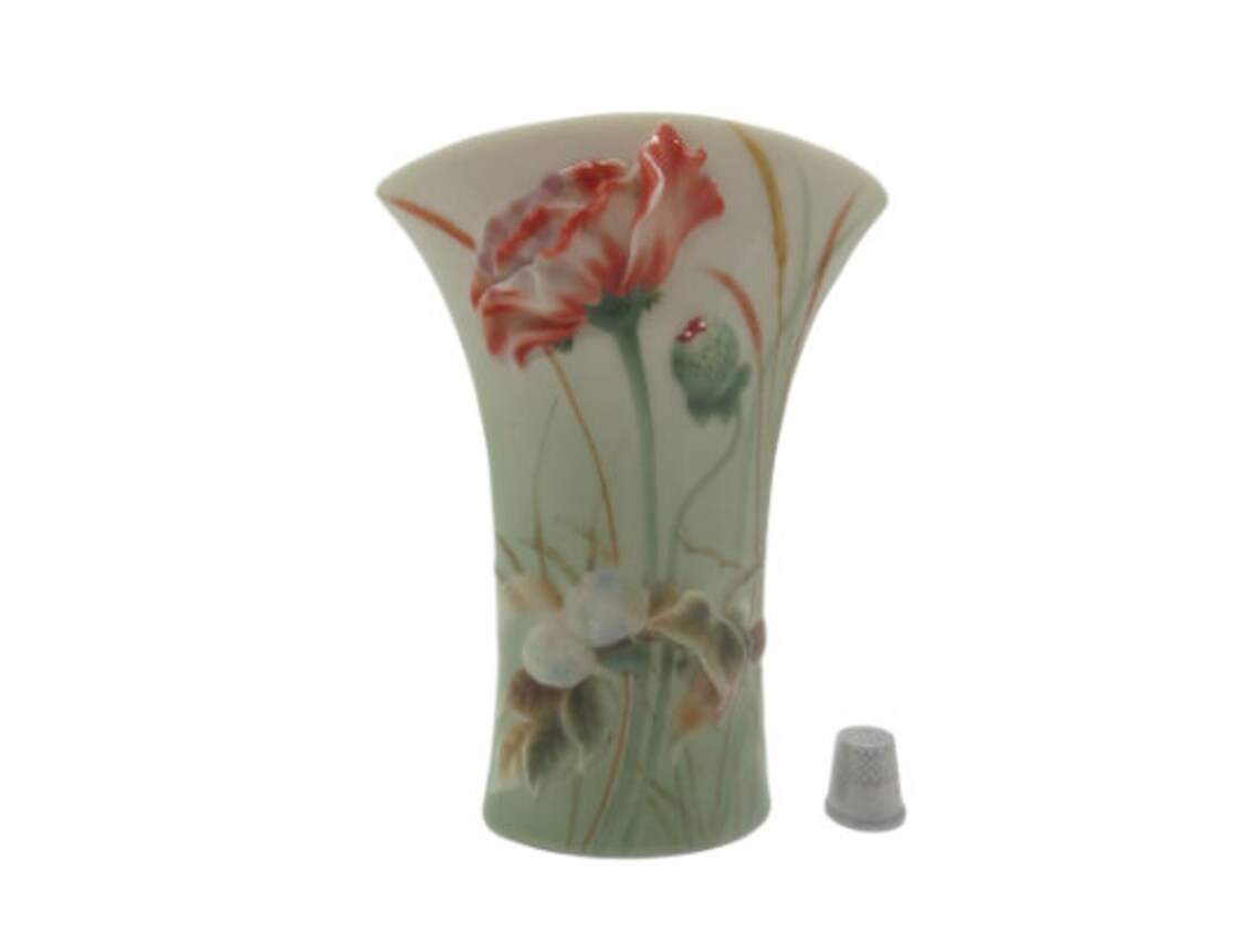 Franz Porcelain Poppy Dream Enchanted Garden Vase FZ00716 Etsy UK