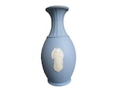 Wedgwood Jasper Zephyr Vase Pale Blue Jasperware Excellent