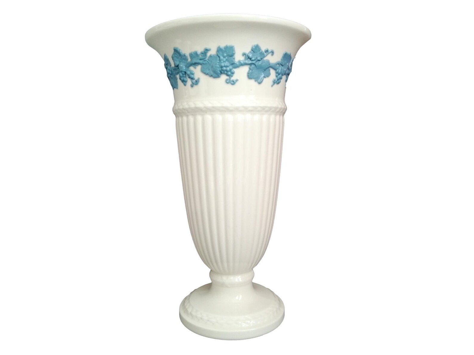 Wedgwood Vase 11 White Queensware First Quality Made Etsy
