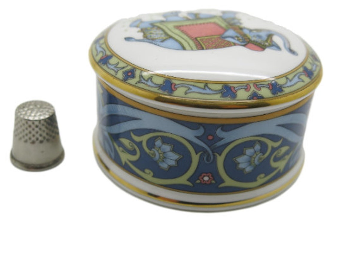 Wedgwood Blue Elephant Trinket Box First Quality Made in Etsy UK