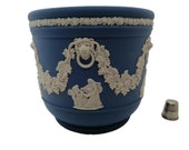 Wedgwood Jasper Jardinere 5 quot Planter Pot - Pale Blue Jasperware - First Quality