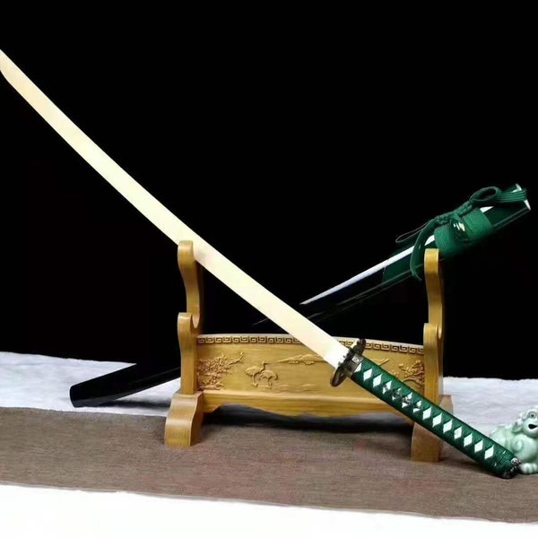 Entièrement fait main, katana en bambou, katana en bois, épée en bois, épée en bois d’entraînement, prêt pour la bataille-Ghost Général