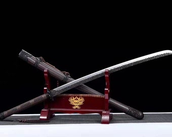 Handmade spring steel Full Tang Katana Japanese Katana Training Knife Collectible Knife "Burning Heaven"