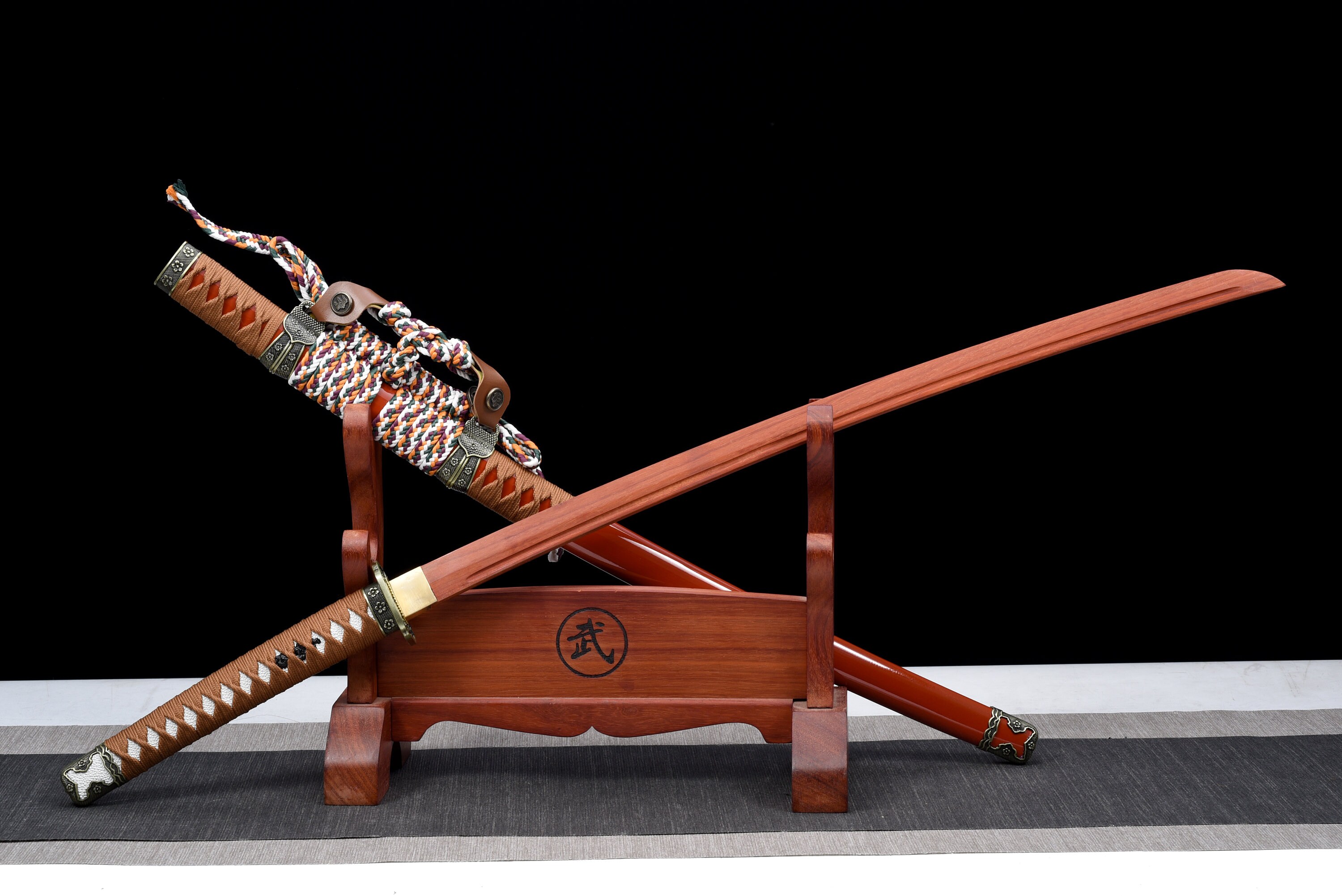 Handmade Mahogany Katana Japanese Katana Training Knife Etsy