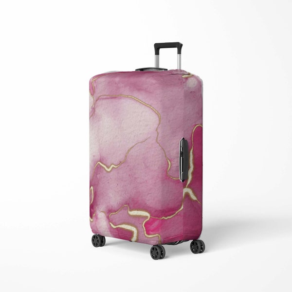 Protective Luggage Cover, Suitcase Cover, Baggage Protector, Cover your Luggage to except Damages and Theft, Travelbag with Marble Print