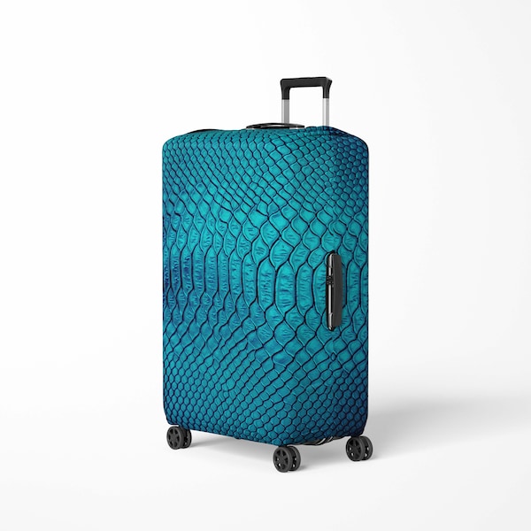 Protective Luggage Suitcase Cover, Baggage Protector, Cover your Luggage to except Damages and Theft Travelbag with Crocodile Leather Print