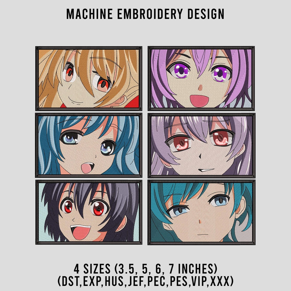 anime embroidery shirt