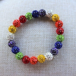 Medium - PRIDE bracelet, Rainbow bracelet, Disco ball bracelet, LGBTQ bracelet