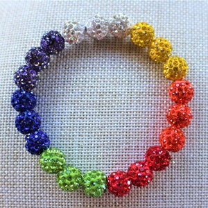 Medium - PRIDE bracelet, Rainbow bracelet, Disco ball bracelet, LGBTQ bracelet