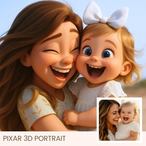 Niestandardowy portret animowany 3D z kreskówek, spersonalizowana rodzina 3D pixar, portret 3D z kreskówek, portret ze zdjęcia, portret pary 3D